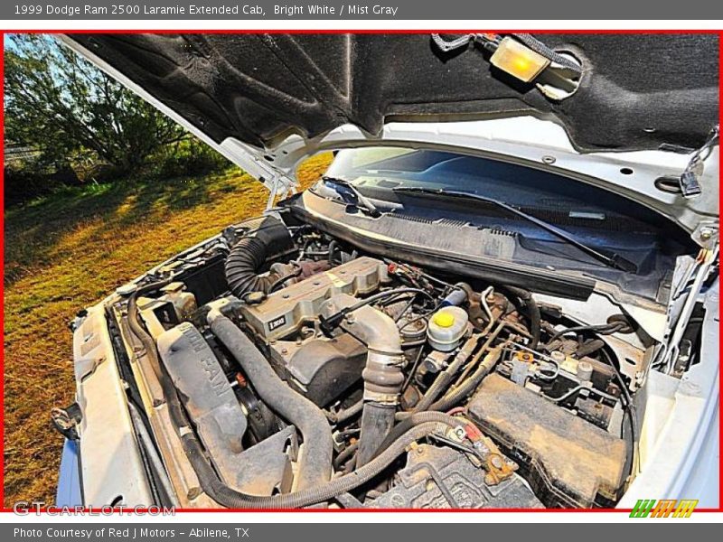 Bright White / Mist Gray 1999 Dodge Ram 2500 Laramie Extended Cab