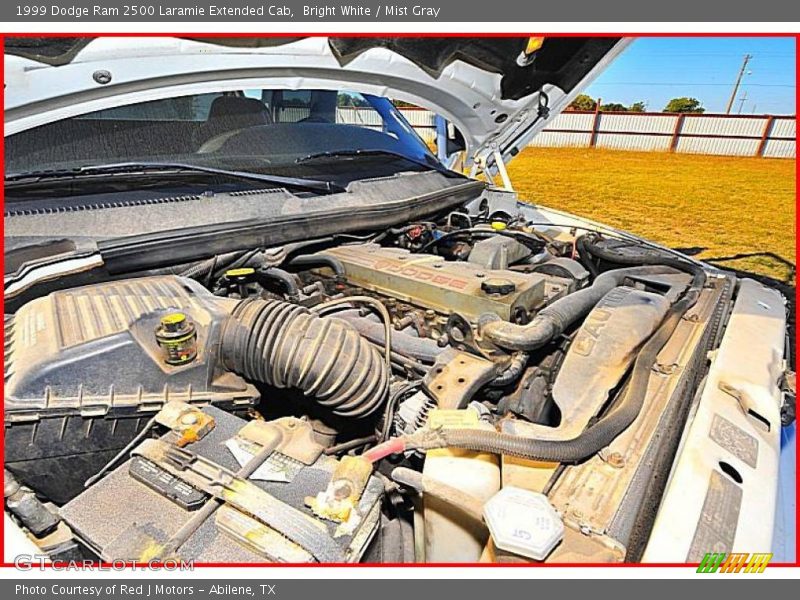 Bright White / Mist Gray 1999 Dodge Ram 2500 Laramie Extended Cab