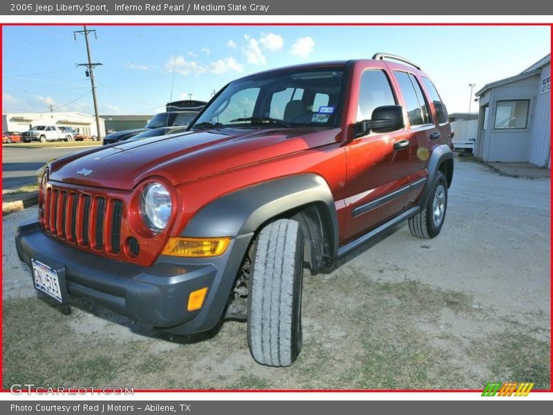 Inferno Red Pearl / Medium Slate Gray 2006 Jeep Liberty Sport