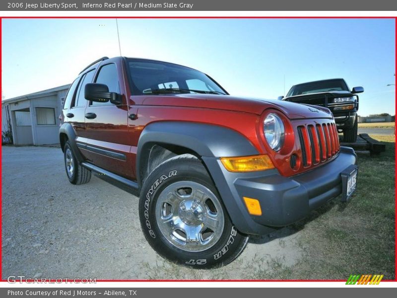 Inferno Red Pearl / Medium Slate Gray 2006 Jeep Liberty Sport