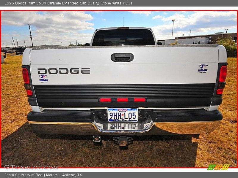 Stone White / Blue 1996 Dodge Ram 3500 Laramie Extended Cab Dually