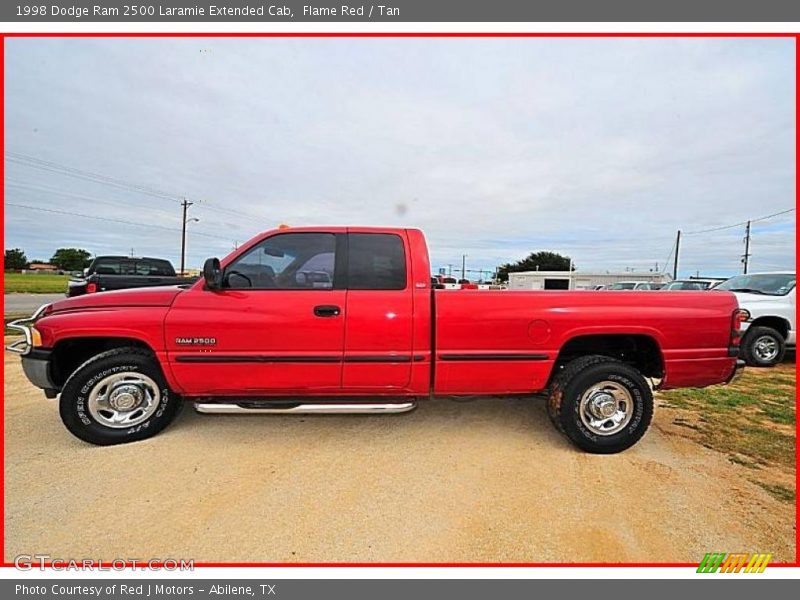 Flame Red / Tan 1998 Dodge Ram 2500 Laramie Extended Cab