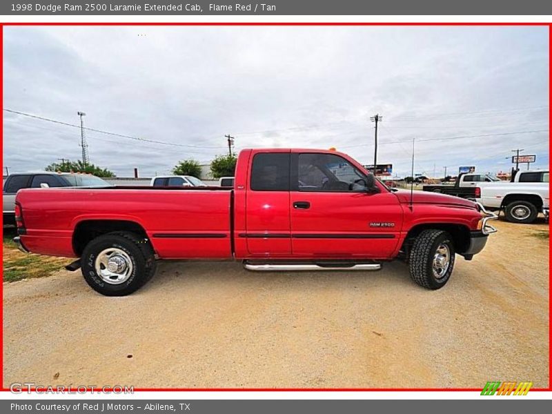 Flame Red / Tan 1998 Dodge Ram 2500 Laramie Extended Cab