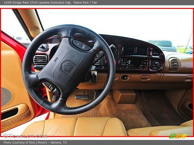 Flame Red / Tan 1998 Dodge Ram 2500 Laramie Extended Cab
