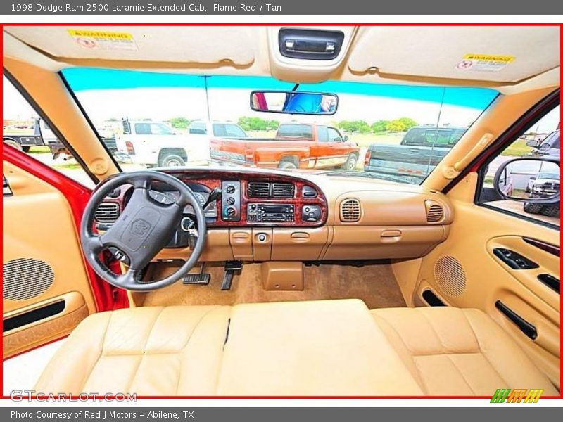 Flame Red / Tan 1998 Dodge Ram 2500 Laramie Extended Cab