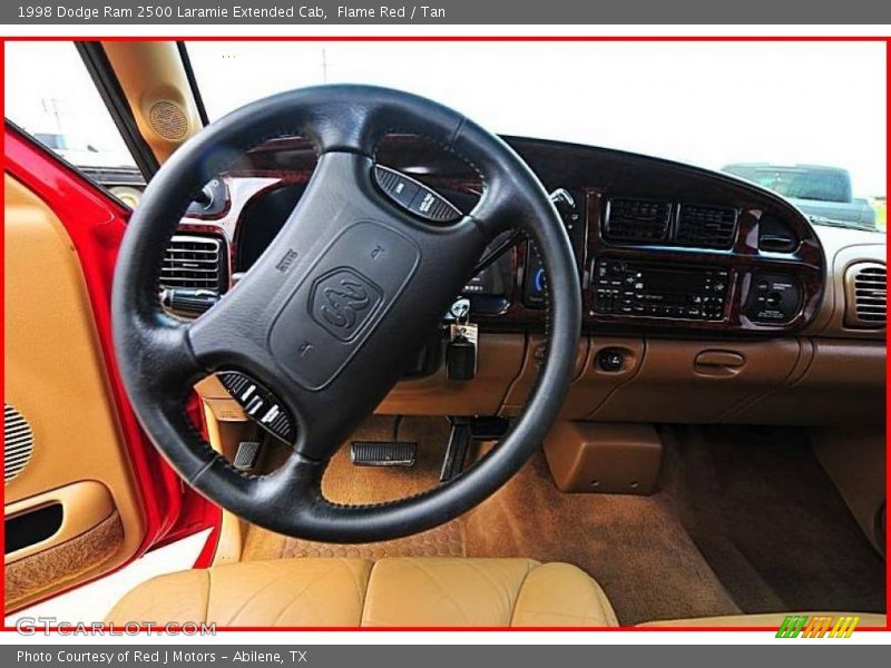 Flame Red / Tan 1998 Dodge Ram 2500 Laramie Extended Cab