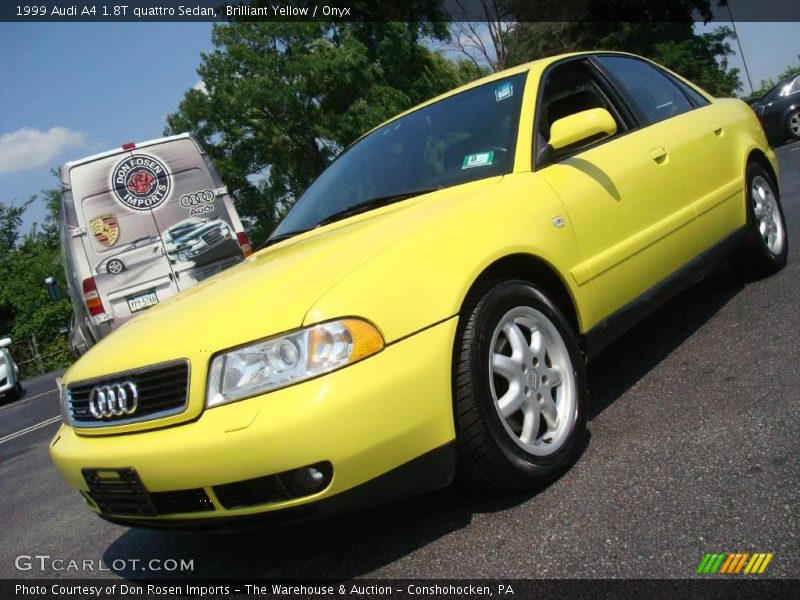 Brilliant Yellow / Onyx 1999 Audi A4 1.8T quattro Sedan