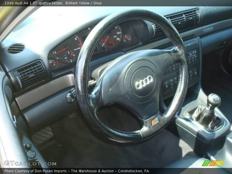 Brilliant Yellow / Onyx 1999 Audi A4 1.8T quattro Sedan