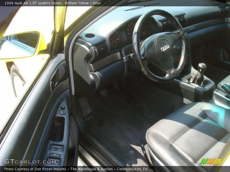 Brilliant Yellow / Onyx 1999 Audi A4 1.8T quattro Sedan