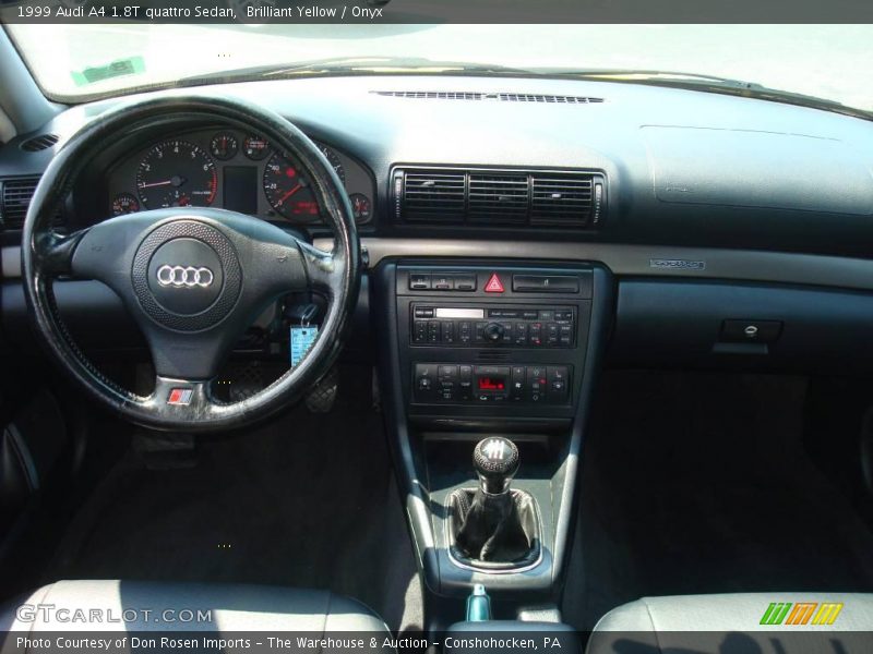Brilliant Yellow / Onyx 1999 Audi A4 1.8T quattro Sedan