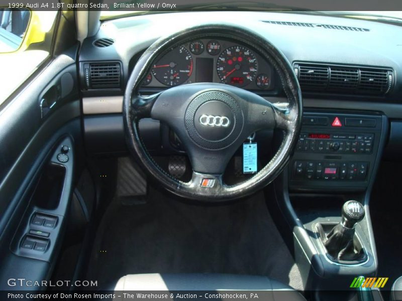 Brilliant Yellow / Onyx 1999 Audi A4 1.8T quattro Sedan