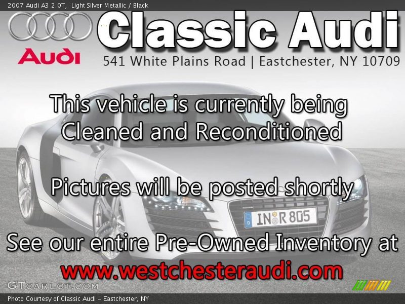 Light Silver Metallic / Black 2007 Audi A3 2.0T
