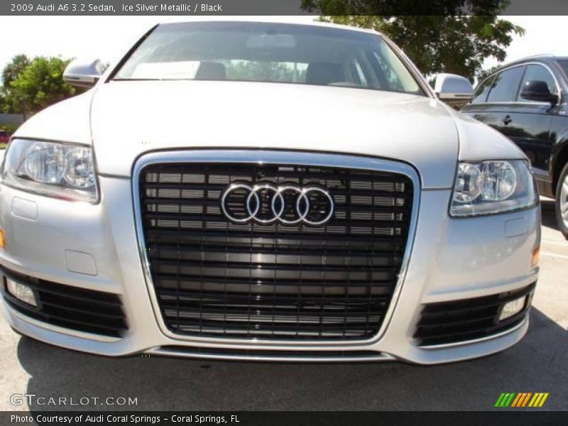 Ice Silver Metallic / Black 2009 Audi A6 3.2 Sedan