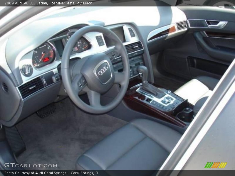 Ice Silver Metallic / Black 2009 Audi A6 3.2 Sedan