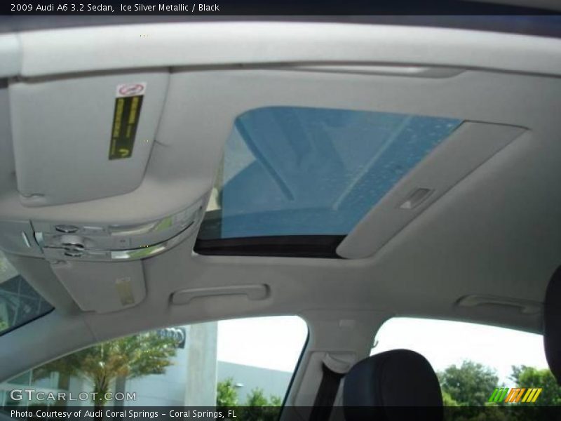 Ice Silver Metallic / Black 2009 Audi A6 3.2 Sedan