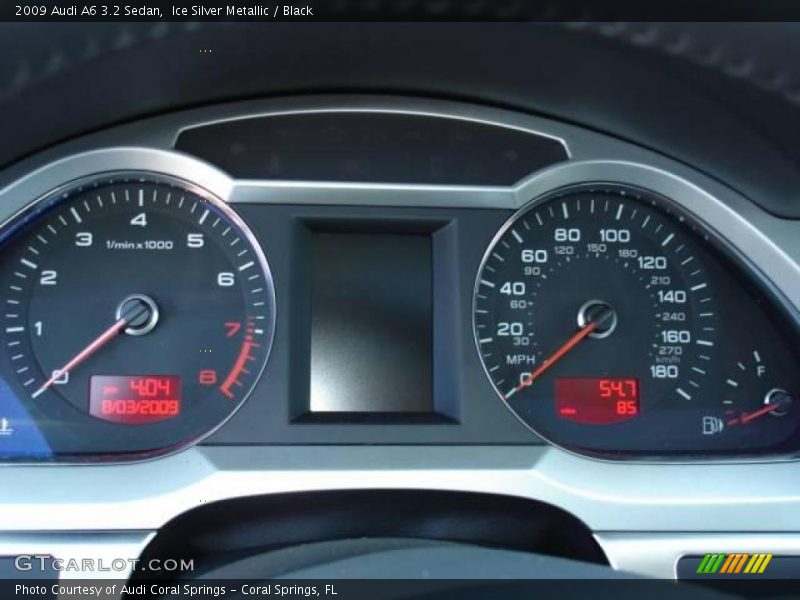 Ice Silver Metallic / Black 2009 Audi A6 3.2 Sedan