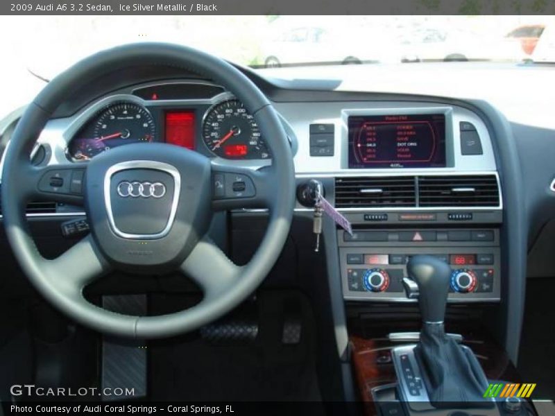 Ice Silver Metallic / Black 2009 Audi A6 3.2 Sedan