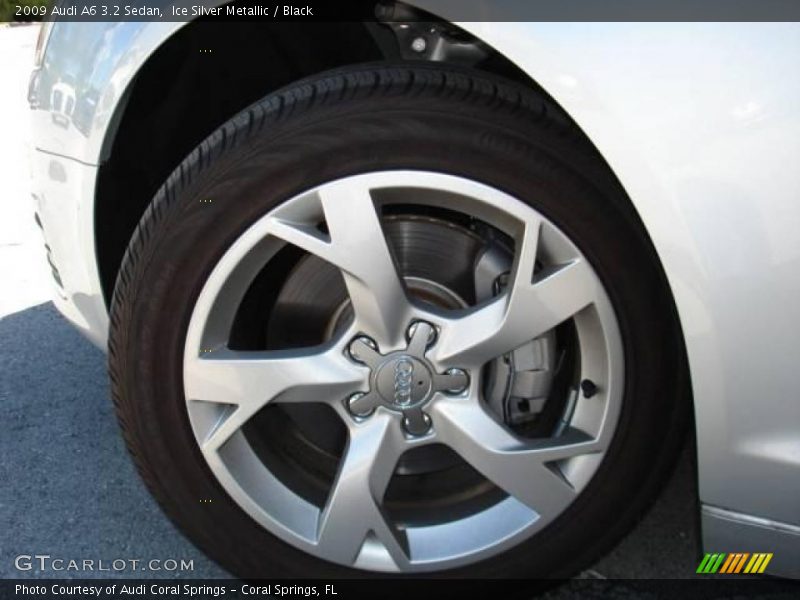 Ice Silver Metallic / Black 2009 Audi A6 3.2 Sedan