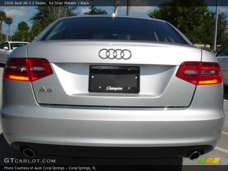 Ice Silver Metallic / Black 2009 Audi A6 3.2 Sedan