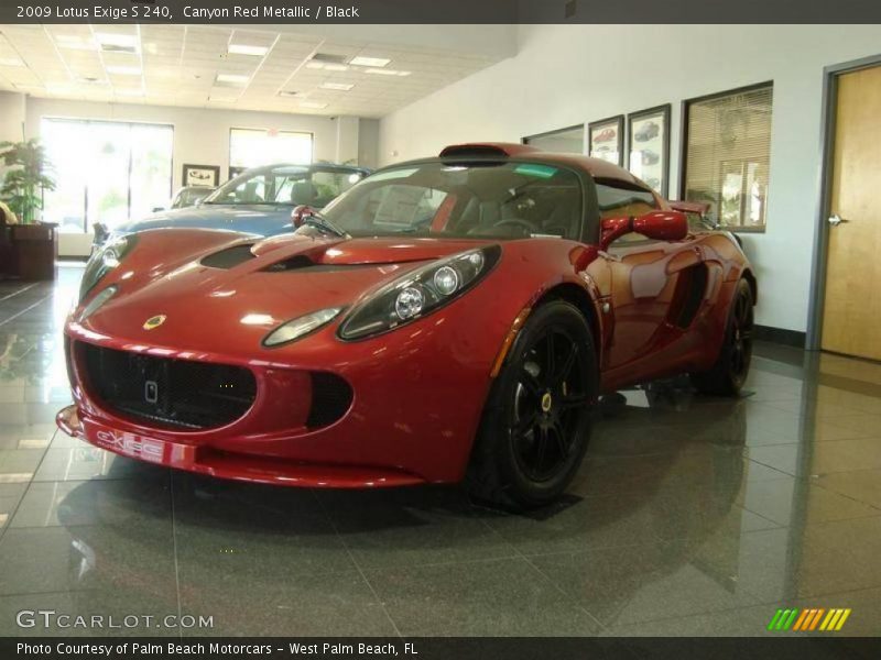 Canyon Red Metallic / Black 2009 Lotus Exige S 240