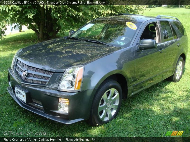 Thunder Gray ChromaFlair / Ebony/Ebony 2009 Cadillac SRX 4 V6 AWD