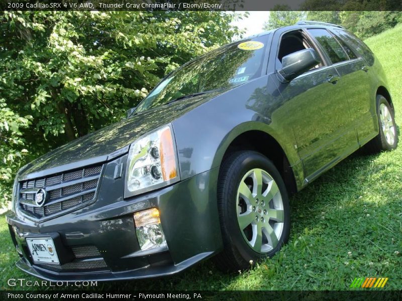 Thunder Gray ChromaFlair / Ebony/Ebony 2009 Cadillac SRX 4 V6 AWD