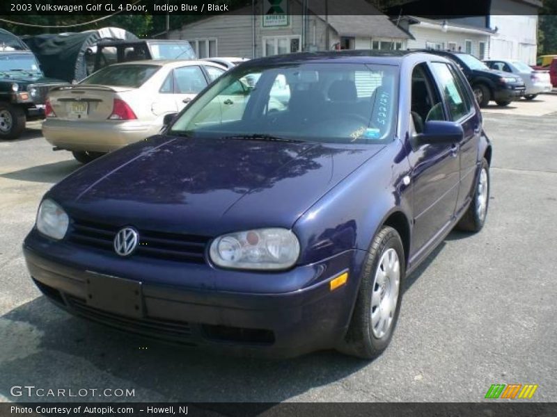 Indigo Blue / Black 2003 Volkswagen Golf GL 4 Door