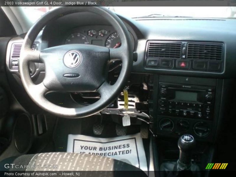 Indigo Blue / Black 2003 Volkswagen Golf GL 4 Door