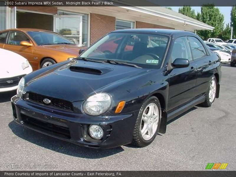 Midnight Black Pearl / Black 2002 Subaru Impreza WRX Sedan