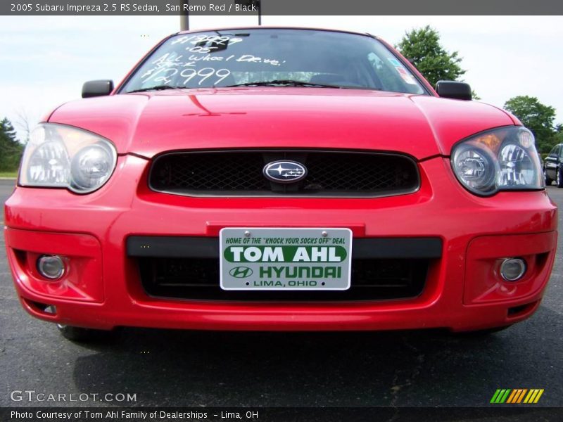 San Remo Red / Black 2005 Subaru Impreza 2.5 RS Sedan