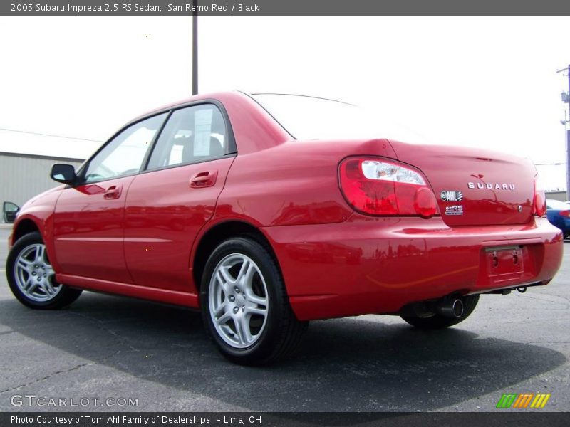 San Remo Red / Black 2005 Subaru Impreza 2.5 RS Sedan