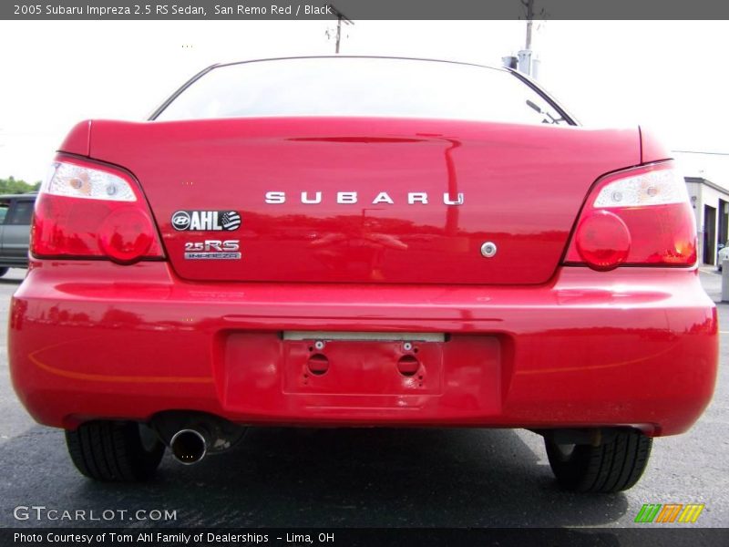 San Remo Red / Black 2005 Subaru Impreza 2.5 RS Sedan