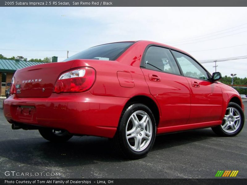 San Remo Red / Black 2005 Subaru Impreza 2.5 RS Sedan