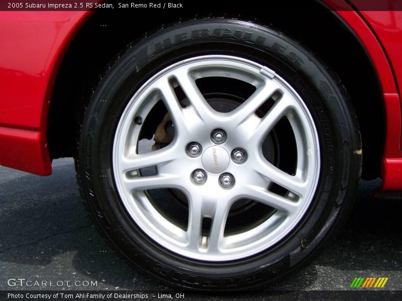 San Remo Red / Black 2005 Subaru Impreza 2.5 RS Sedan