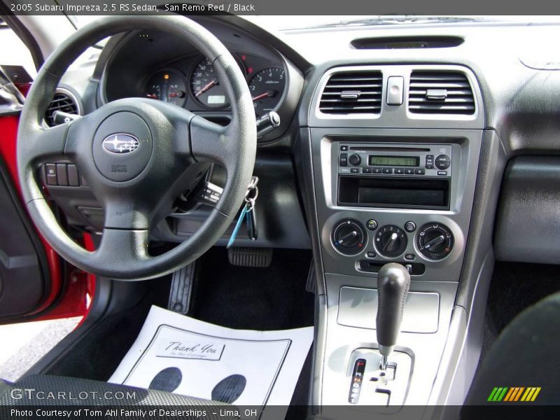 San Remo Red / Black 2005 Subaru Impreza 2.5 RS Sedan