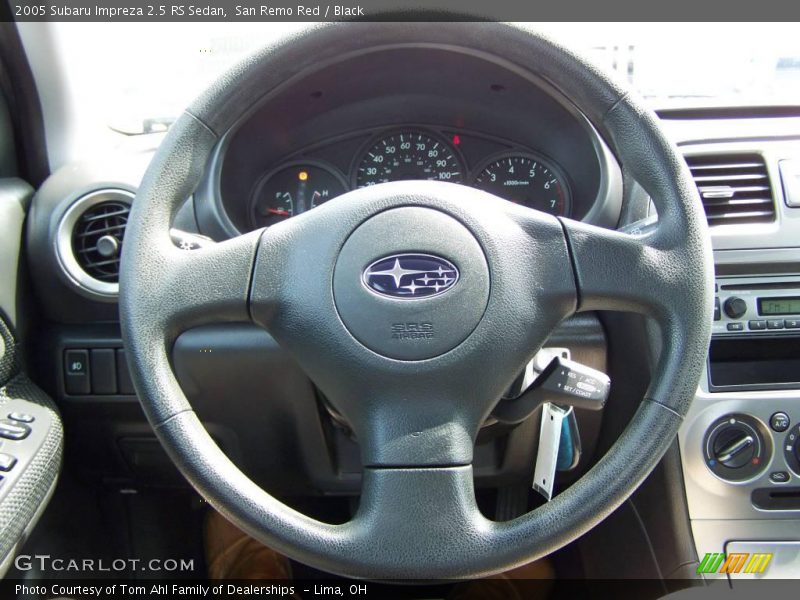 San Remo Red / Black 2005 Subaru Impreza 2.5 RS Sedan