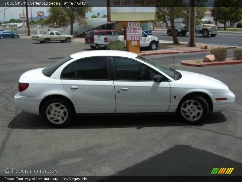 White / Gray 2001 Saturn S Series SL2 Sedan