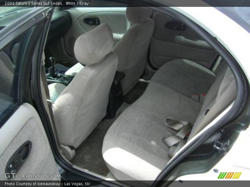 White / Gray 2001 Saturn S Series SL2 Sedan