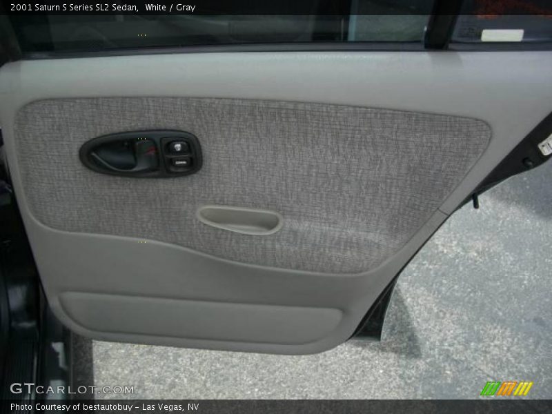 White / Gray 2001 Saturn S Series SL2 Sedan