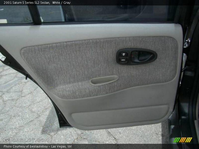 White / Gray 2001 Saturn S Series SL2 Sedan