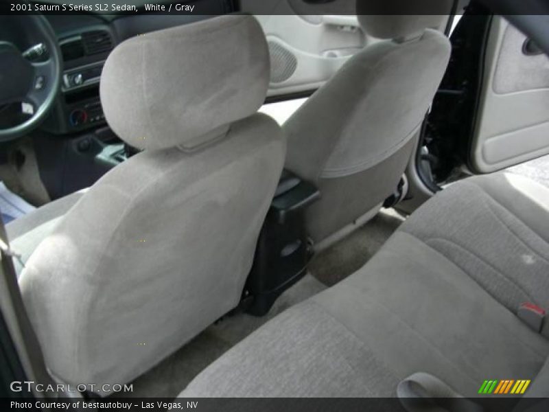 White / Gray 2001 Saturn S Series SL2 Sedan