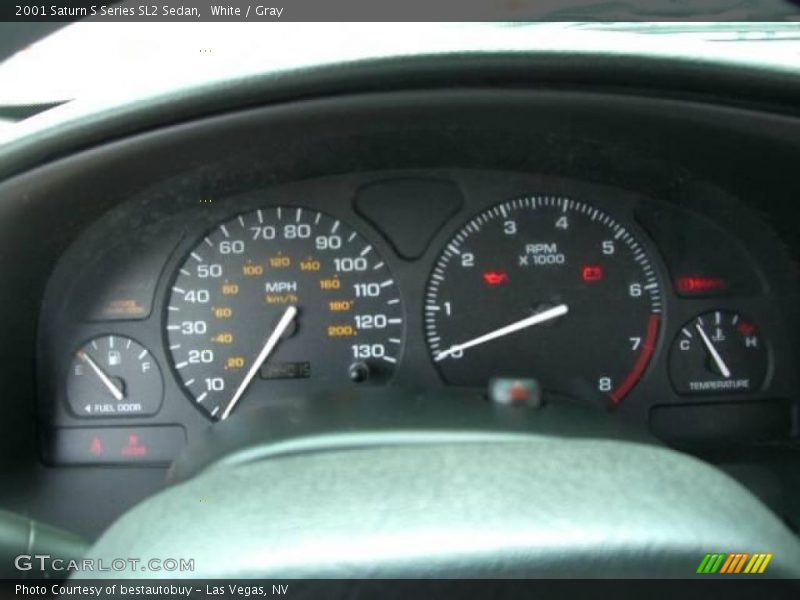 White / Gray 2001 Saturn S Series SL2 Sedan