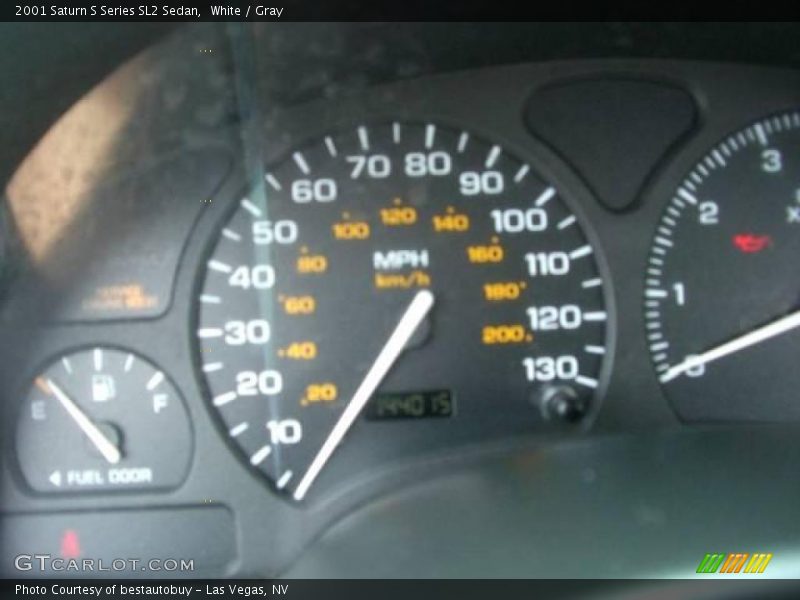 White / Gray 2001 Saturn S Series SL2 Sedan