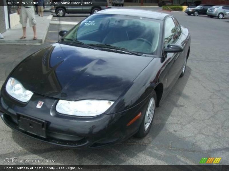 Sable Black / Black 2002 Saturn S Series SC1 Coupe