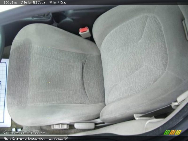 White / Gray 2001 Saturn S Series SL2 Sedan
