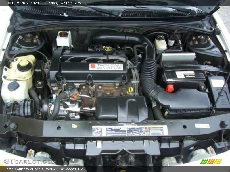 White / Gray 2001 Saturn S Series SL2 Sedan