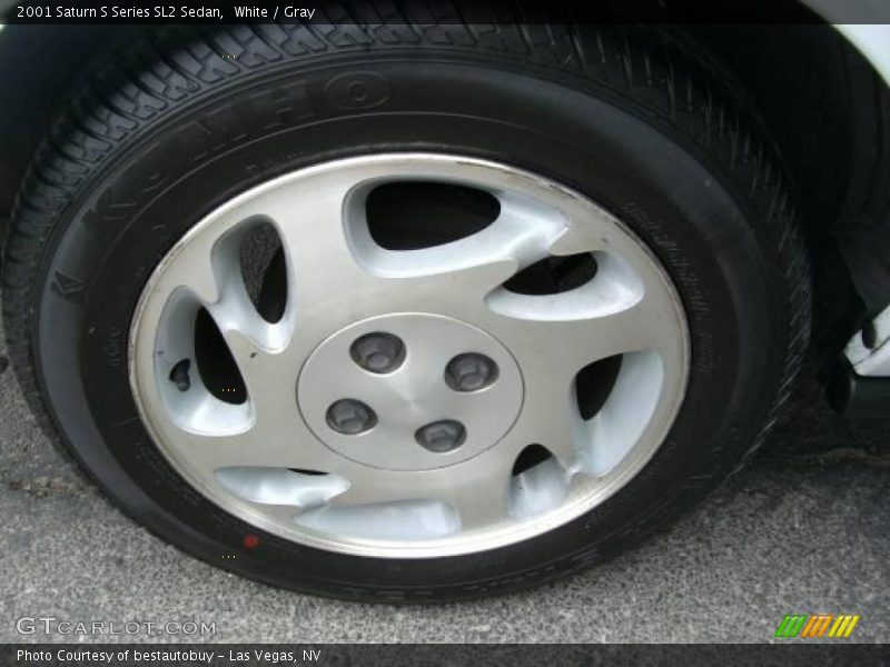 White / Gray 2001 Saturn S Series SL2 Sedan