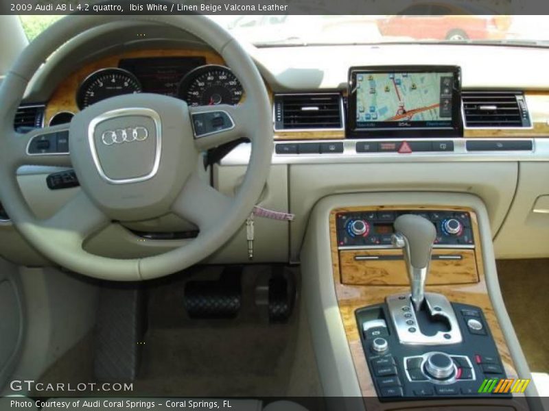 Ibis White / Linen Beige Valcona Leather 2009 Audi A8 L 4.2 quattro