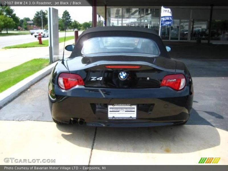 Jet Black / Black 2007 BMW Z4 3.0i Roadster
