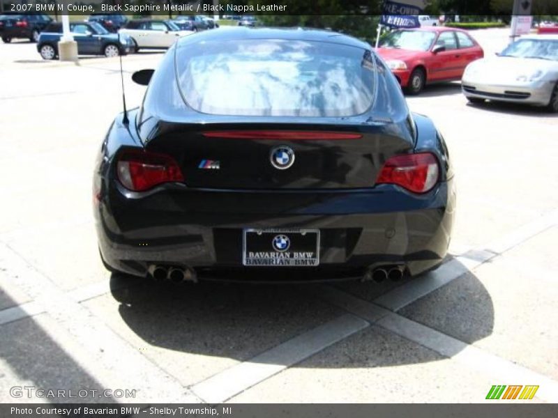 Black Sapphire Metallic / Black Nappa Leather 2007 BMW M Coupe